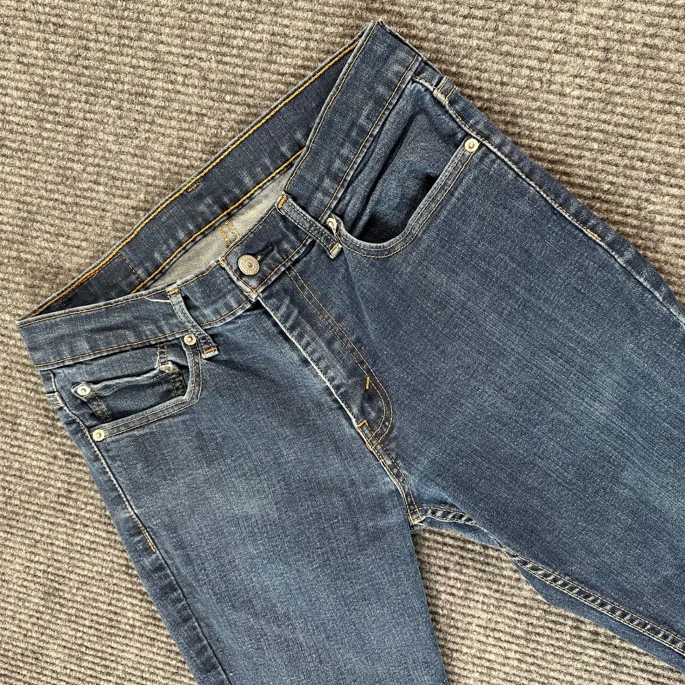 Levis 511 Jeans Mens 32x28 Blue Denim Slim Fit Straight Leg Y2K Streetwear